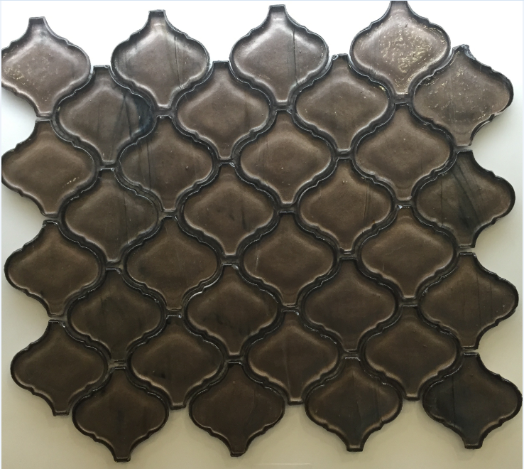 Glass Tiles With Fan Pattern Irregular Type