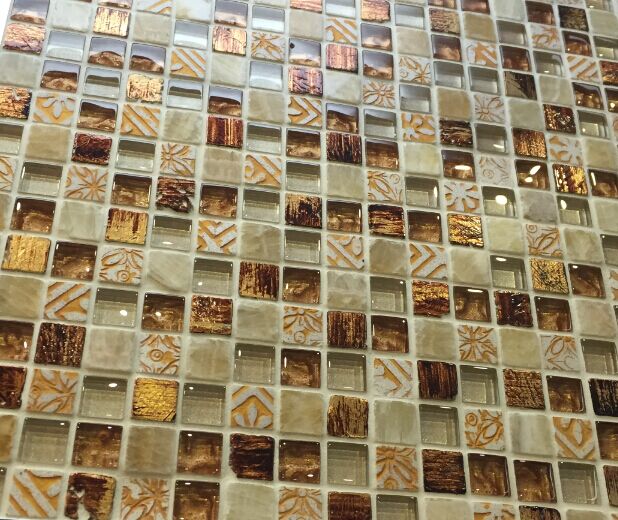 Mix of Glass Mosaic & Resin Mosaic
