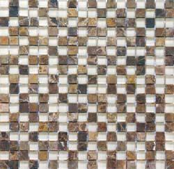Crystal Glass plus marble mosaic